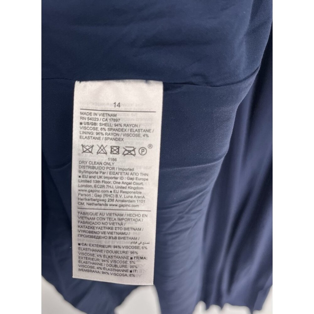 BANANA REPUBLIC Women's Navy Sleeveless Stretch Crepe Maxi Dress NWT 14 - Picture 7 of 10